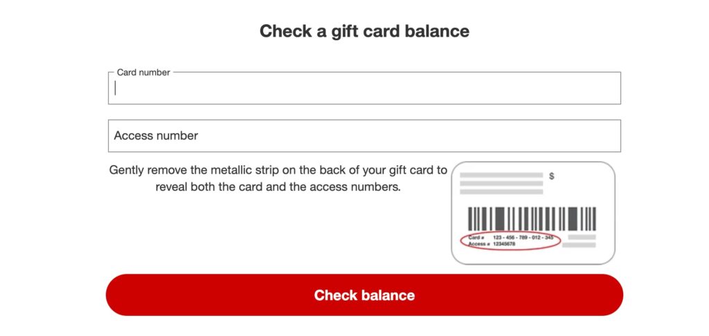 check target gift card balance